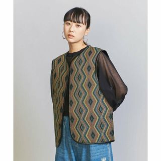 ビューティアンドユースユナイテッドアローズ(BEAUTY&YOUTH UNITED ARROWS)の【BLACK】ジャカード&フェイクレザー リバーシブル ベスト(ベスト/ジレ)