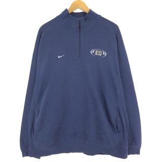 ナイキ(NIKE)の古着 ナイキ NIKE ハーフジップスウェットシャツ トレーナー メンズXL /eaa411217(スウェット)