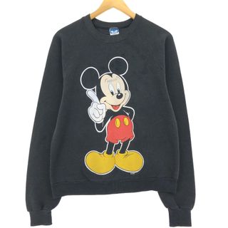 古着 80年代 ディズニー Disney MICKEY MOUSE ミッキーマウス キャラクタースウェットシャツ トレーナー USA製 メンズXXL ヴィンテージ /eaa411931(スウェット)