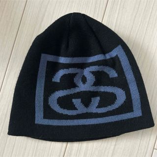 ステューシー(STUSSY)のステューシーSS LINK SKULL CAPビーニーニット帽キャップBLACK(ニット帽/ビーニー)