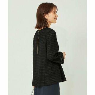 ユナイテッドアローズグリーンレーベルリラクシング(UNITED ARROWS green label relaxing)の【BLACK】フリンジ ジャカード フレア ブラウス(シャツ/ブラウス(長袖/七分))