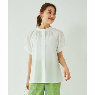 ユナイテッドアローズグリーンレーベルリラクシング(UNITED ARROWS green label relaxing)の【OFF WHITE】スタンドネック 2WAY ブラウス(シャツ/ブラウス(長袖/七分))