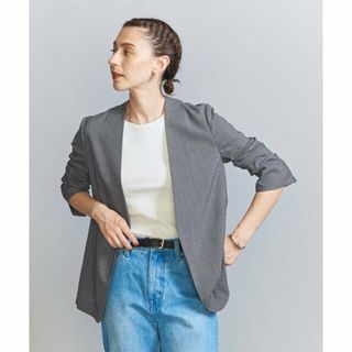 ビューティアンドユースユナイテッドアローズ(BEAUTY&YOUTH UNITED ARROWS)の【MD.GRAY】ポプリン カラーレス ジャケット(ノーカラージャケット)