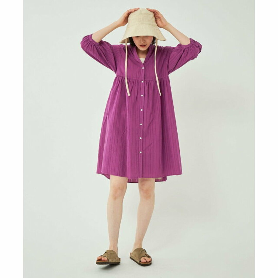 UNITED ARROWS green label relaxing(ユナイテッドアローズグリーンレーベルリラクシング)の【PINK】【FREE】milo(ミロ) ガーデンダイ ギャザー ワンピース レディースのワンピース(ロングワンピース/マキシワンピース)の商品写真