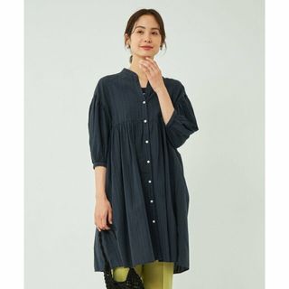 ユナイテッドアローズグリーンレーベルリラクシング(UNITED ARROWS green label relaxing)の【NAVY】milo(ミロ) ガーデンダイ ギャザー ワンピース(ロングワンピース/マキシワンピース)