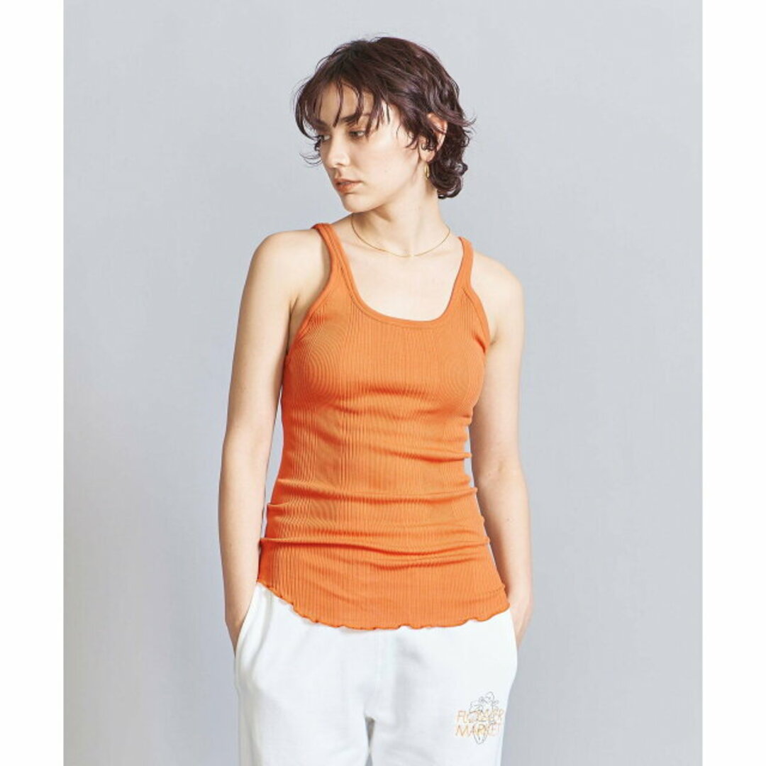 BEAUTY&YOUTH UNITED ARROWS(ビューティアンドユースユナイテッドアローズ)の【ORANGE】<HAKUJI>コットンシルクリブ ブラタンクトップ -ウォッシャブル- レディースのトップス(タンクトップ)の商品写真