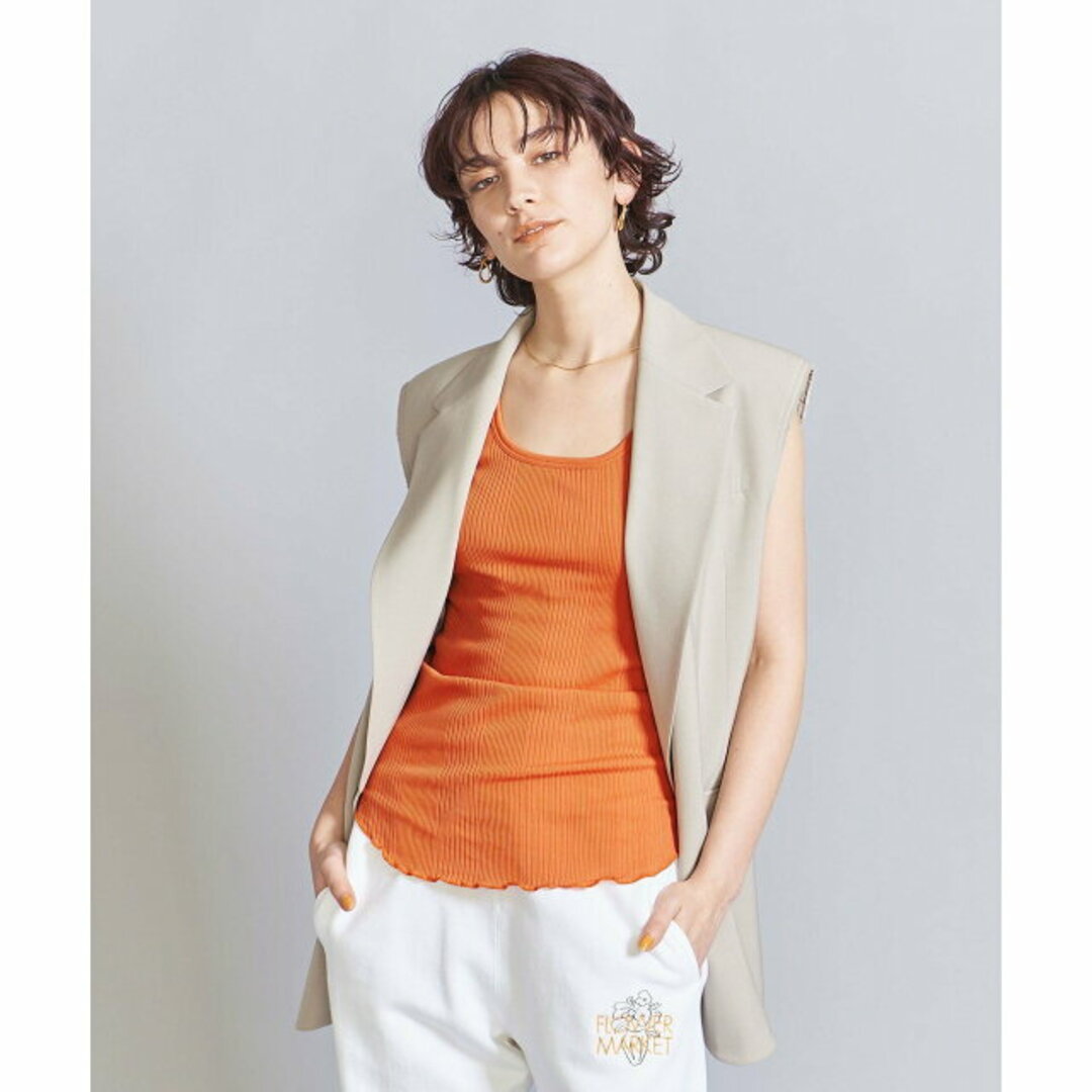 BEAUTY&YOUTH UNITED ARROWS(ビューティアンドユースユナイテッドアローズ)の【ORANGE】<HAKUJI>コットンシルクリブ ブラタンクトップ -ウォッシャブル- レディースのトップス(タンクトップ)の商品写真