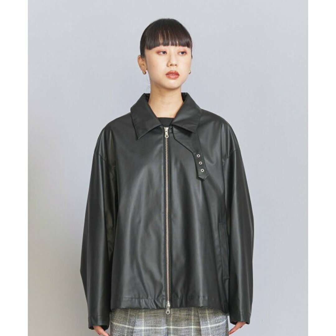 BEAUTY&YOUTH UNITED ARROWS(ビューティアンドユースユナイテッドアローズ)の【BLACK】【FREE】フェイクレザーコーティング ブルゾン レディースのジャケット/アウター(ブルゾン)の商品写真