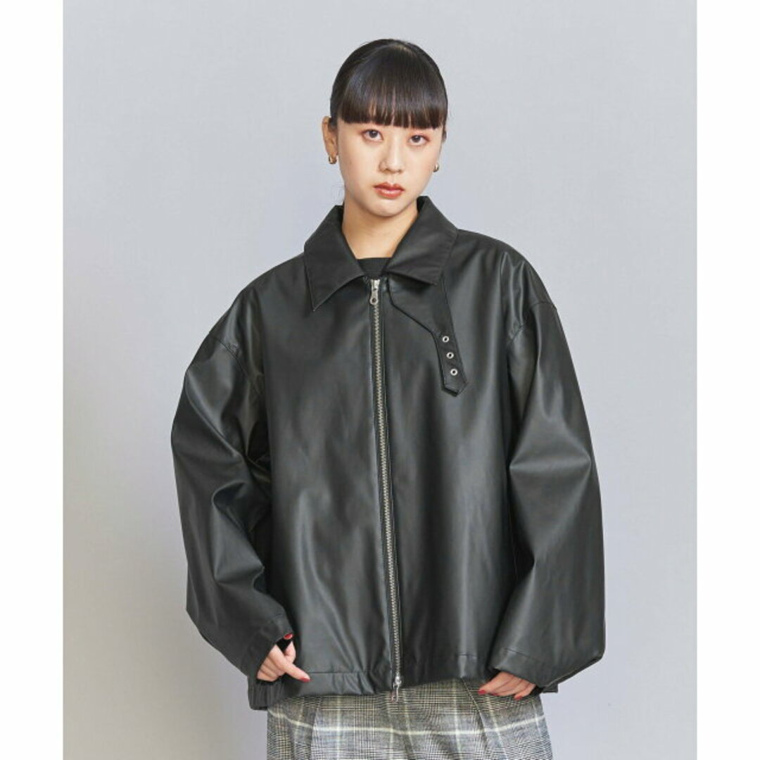 BEAUTY&YOUTH UNITED ARROWS(ビューティアンドユースユナイテッドアローズ)の【BLACK】【FREE】フェイクレザーコーティング ブルゾン レディースのジャケット/アウター(ブルゾン)の商品写真