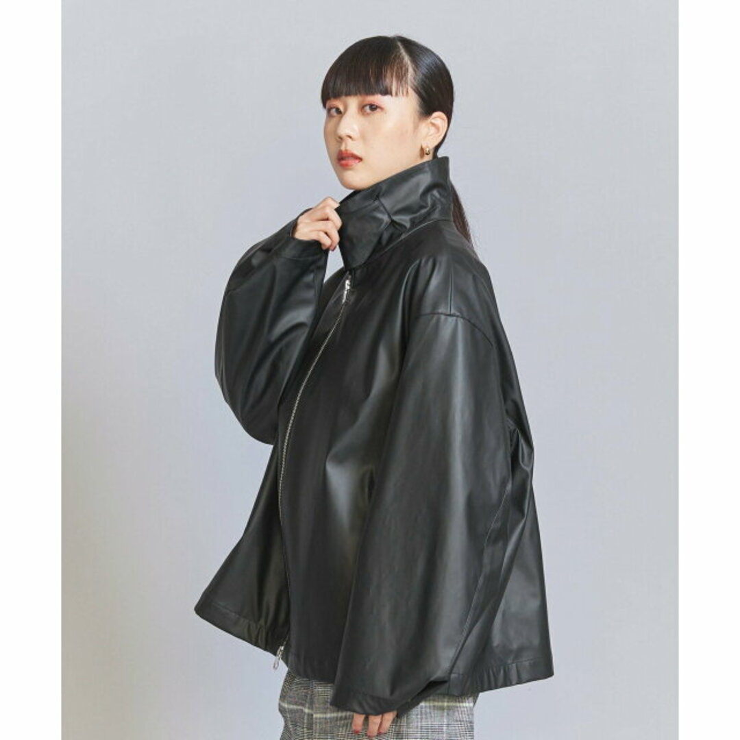 BEAUTY&YOUTH UNITED ARROWS(ビューティアンドユースユナイテッドアローズ)の【BLACK】【FREE】フェイクレザーコーティング ブルゾン レディースのジャケット/アウター(ブルゾン)の商品写真