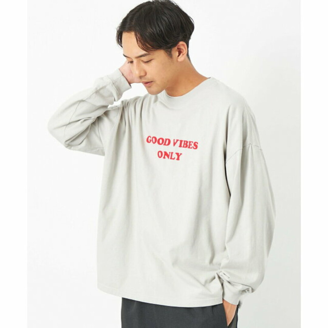 UNITED ARROWS green label relaxing(ユナイテッドアローズグリーンレーベルリラクシング)の【LT.GRAY】<OAFISH>GOOD VIBES ONLY プリント 長袖 Tシャツ メンズのトップス(Tシャツ/カットソー(半袖/袖なし))の商品写真