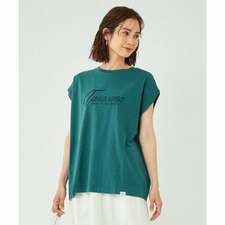 ユナイテッドアローズグリーンレーベルリラクシング(UNITED ARROWS green label relaxing)の【DK.GREEN】<Tanacana> ロゴ フレンチスリーブ Tシャツ(カットソー(長袖/七分))