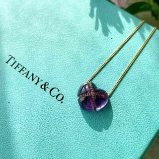 ティファニー(Tiffany & Co.)の希少極美品 ティファニー ネックレス ハートチェーンクロス 750刻印 ゴールド(ネックレス)