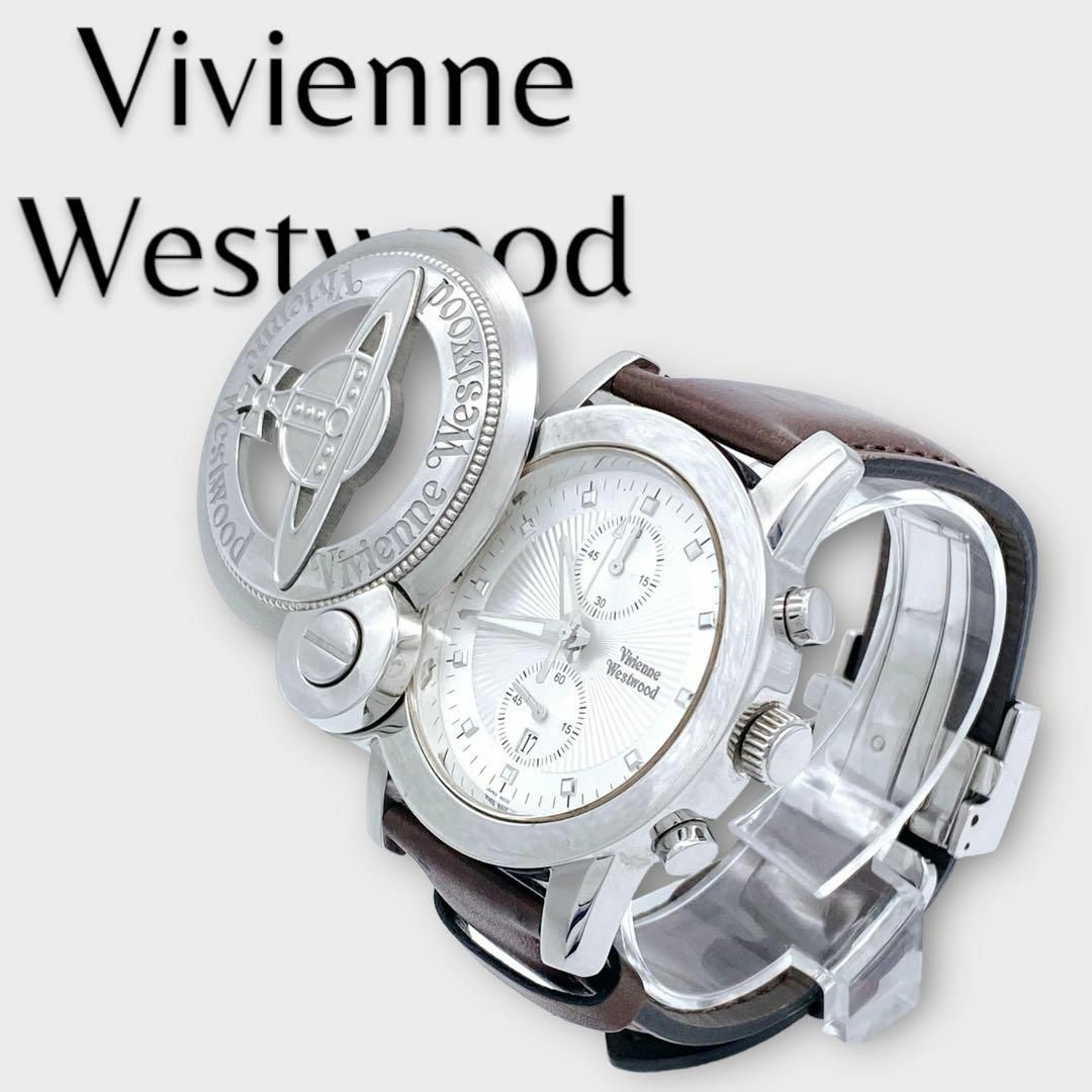 Vivienne Westwood(ヴィヴィアンウエストウッド)の美品✨廃盤 Vivienne Westwood CAGE スライド クロノグラフ メンズの時計(腕時計(アナログ))の商品写真