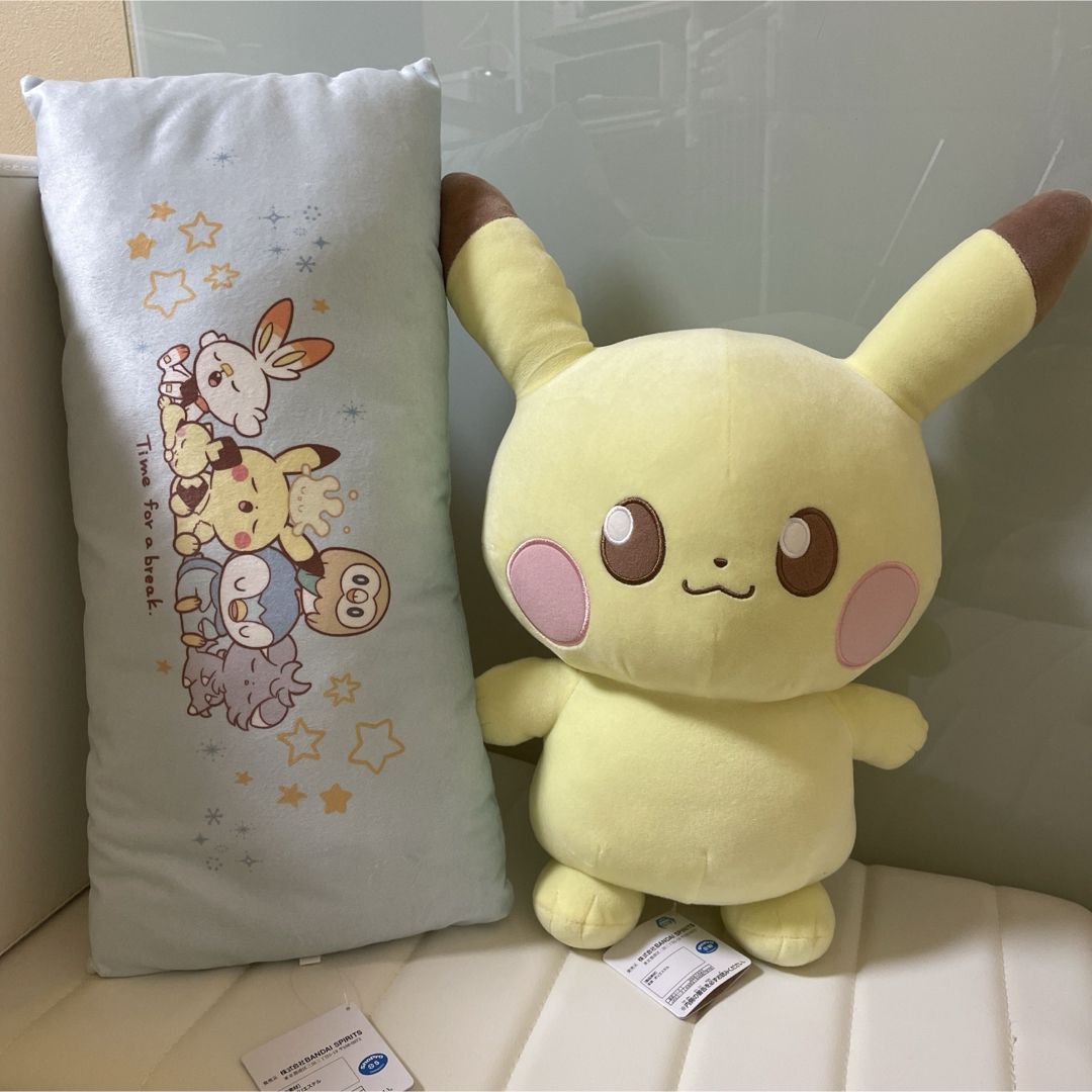 ポケピース めちゃもふぐっとぬいぐるみ～ピカチュウ～&スクエアクッション | フリマアプリ ラクマ