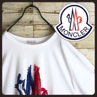 モンクレール(MONCLER)のMONCLER モンクレール tシャツ ビック刺繍ロゴ入り 美品(Tシャツ/カットソー(半袖/袖なし))