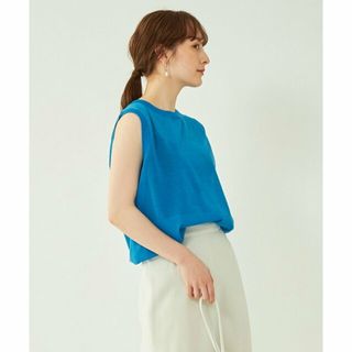 ユナイテッドアローズグリーンレーベルリラクシング(UNITED ARROWS green label relaxing)の【TURQUOISE】シアー ノースリーブ プルオーバー ニット -ウォッシャブル-(ニット/セーター)