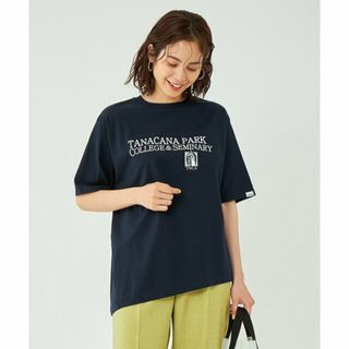 ユナイテッドアローズグリーンレーベルリラクシング(UNITED ARROWS green label relaxing)の【NAVY】<Tanacana> ロゴ イレヘム Tシャツ(カットソー(長袖/七分))