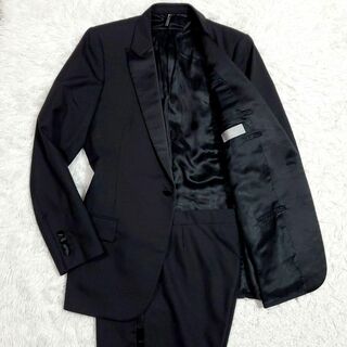 数回使用 XL ディオールオム ウール100 スモーキングスーツ 黒 タキシード