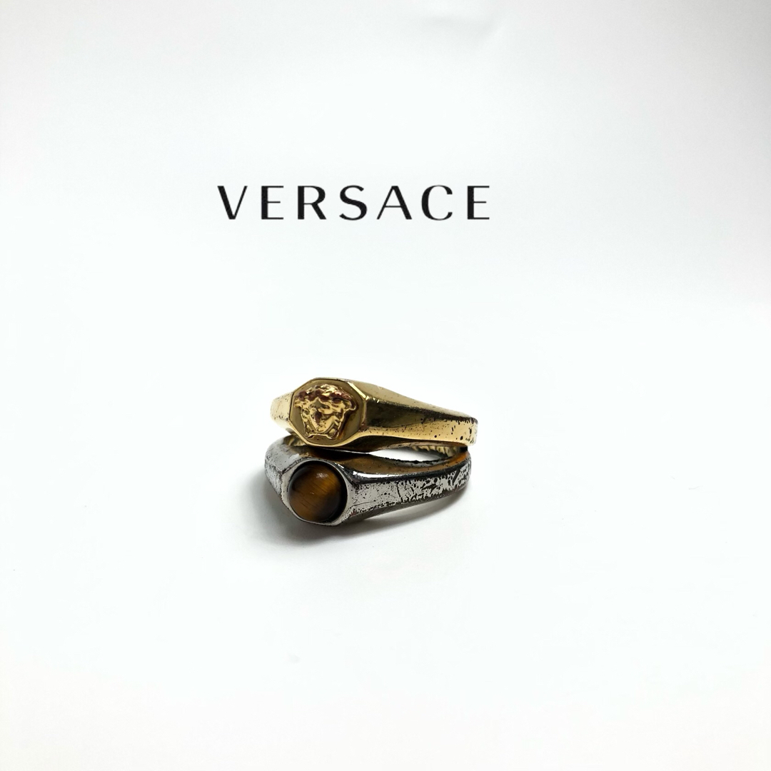 VERSACE(ヴェルサーチ)のVERSACE  ヴェルサーチ　リング　メンズ　レア　22号　大き目 メンズのアクセサリー(リング(指輪))の商品写真