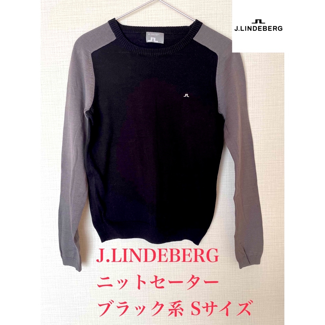 J.LINDEBERG(ジェイリンドバーグ)のジェイリンドバーグ ニットセーター ブラック系 Sサイズ　レディースゴルフウェア スポーツ/アウトドアのゴルフ(ウエア)の商品写真