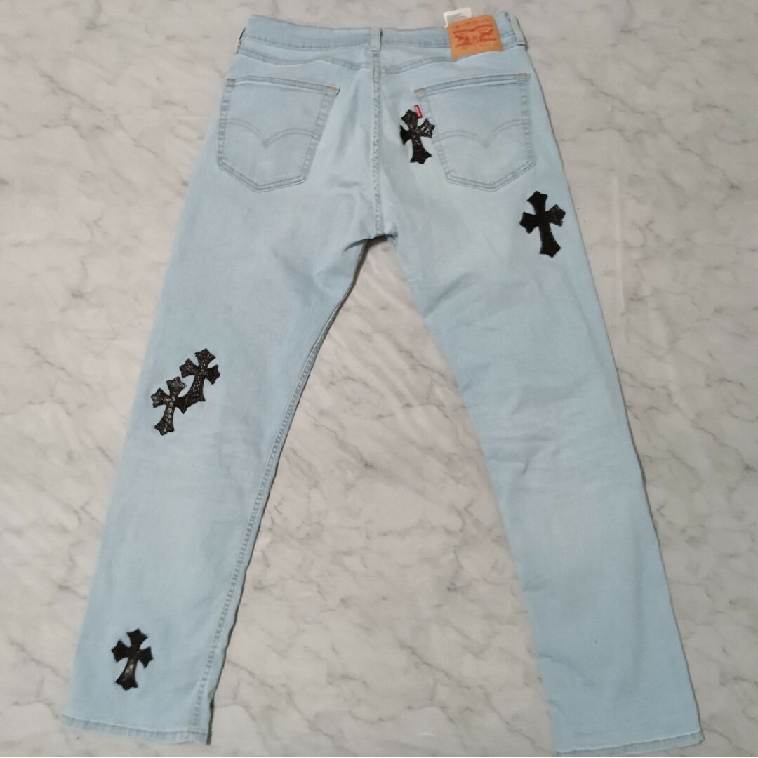 Chrome Hearts(クロムハーツ)のLevi's 505（W32 / 80cm）クロスパッチカスタム メンズのパンツ(デニム/ジーンズ)の商品写真