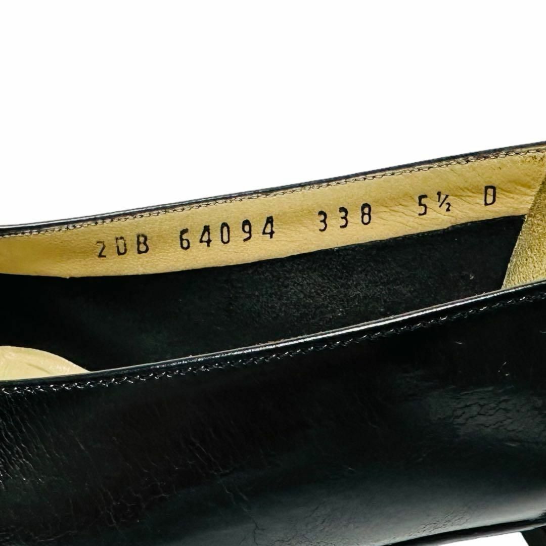Salvatore Ferragamo(サルヴァトーレフェラガモ)の良品✨フェラガモ 5.5D 約23.5cm パンプス ヴァラ リボン レザー 黒 レディースの靴/シューズ(ハイヒール/パンプス)の商品写真
