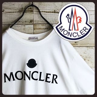 モンクレール(MONCLER)のMONCLER モンクレール tシャツ ビック刺繍ロゴ入り 美品(Tシャツ/カットソー(半袖/袖なし))