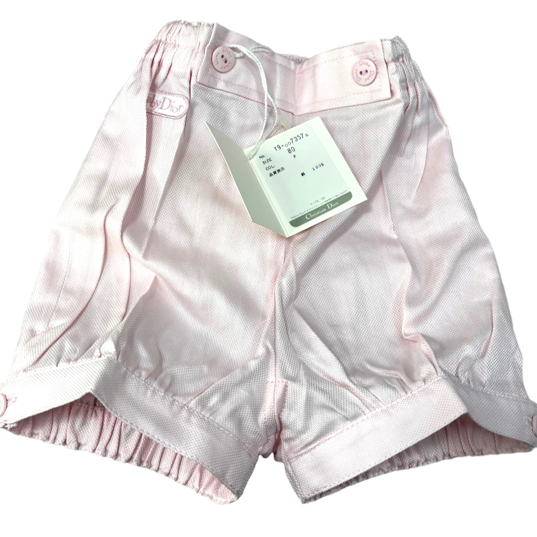 baby Dior(ベビーディオール)の新品未使用　ベビーディオール　ピンク　ショートパンツ　80cm キッズ/ベビー/マタニティのベビー服(~85cm)(パンツ)の商品写真