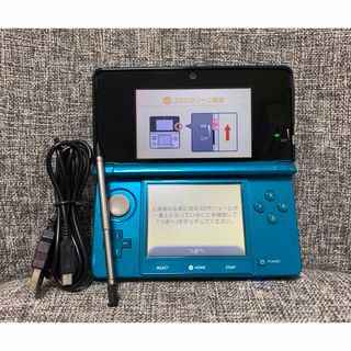 ニンテンドー3DS(ニンテンドー3DS)の⭐︎良品⭐︎ NINTENDOニンテンドー 3DS本体 アクアブルー(携帯用ゲーム機本体)