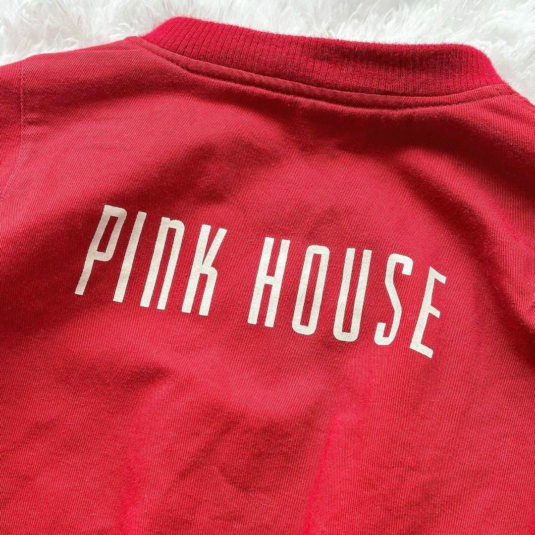 PINK HOUSE(ピンクハウス)のピンクハウス ブルゾン Pロゴ バックロゴ ワッペン MA1 レディースのジャケット/アウター(ブルゾン)の商品写真