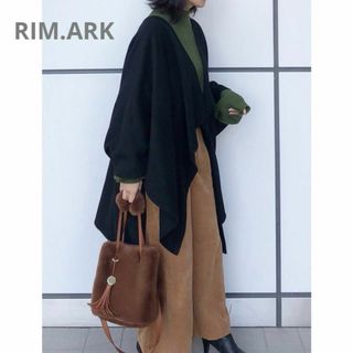 RIM.ARK - RIMARK リムアーク ビッグケープポンチョ 春コート ブラック 新品