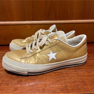 コンバース(CONVERSE)の美品‼︎ コンバース ワンスター J メタリックゴールド(26.5cm)(スニーカー)