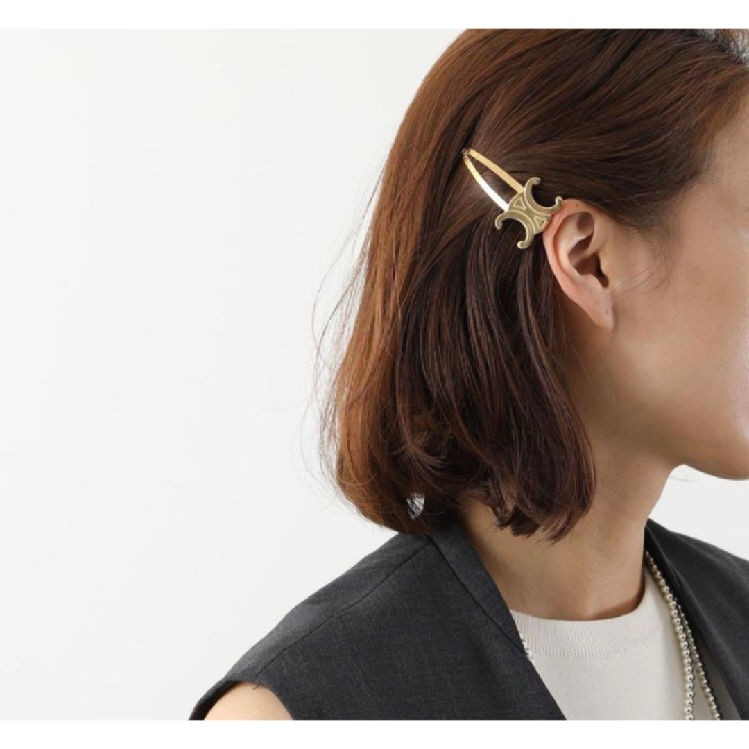 CELINE - celine セリーヌ ヘアピン トリオンフ ローズゴールド CELINE - celine セリーヌ ヘアピン トリオンフ ローズゴールド