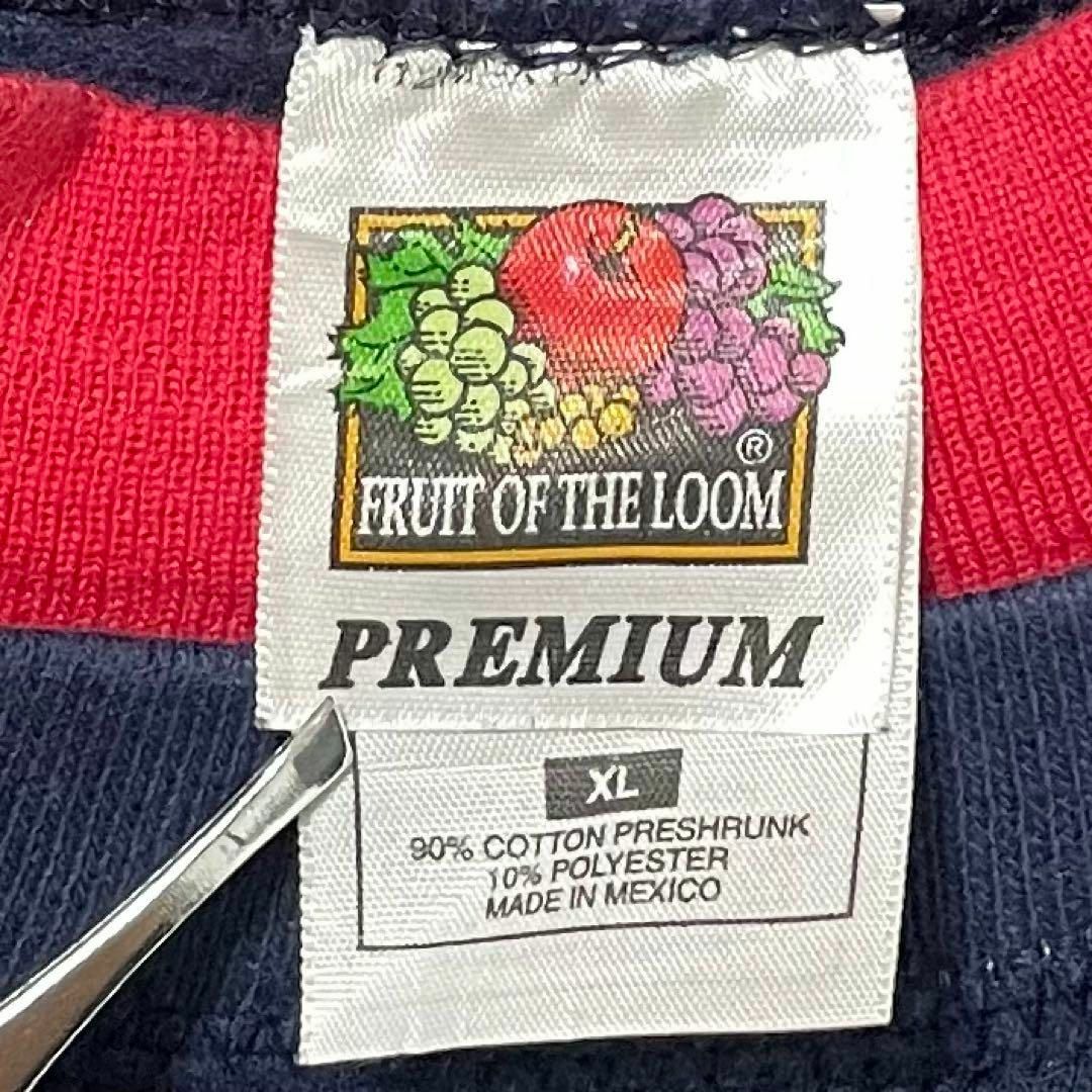 FRUIT OF THE LOOM(フルーツオブザルーム)のビッグサイズ フルーツオブザルーム スウェット ネイビー 刺繍 ボリューム感 メンズのトップス(スウェット)の商品写真