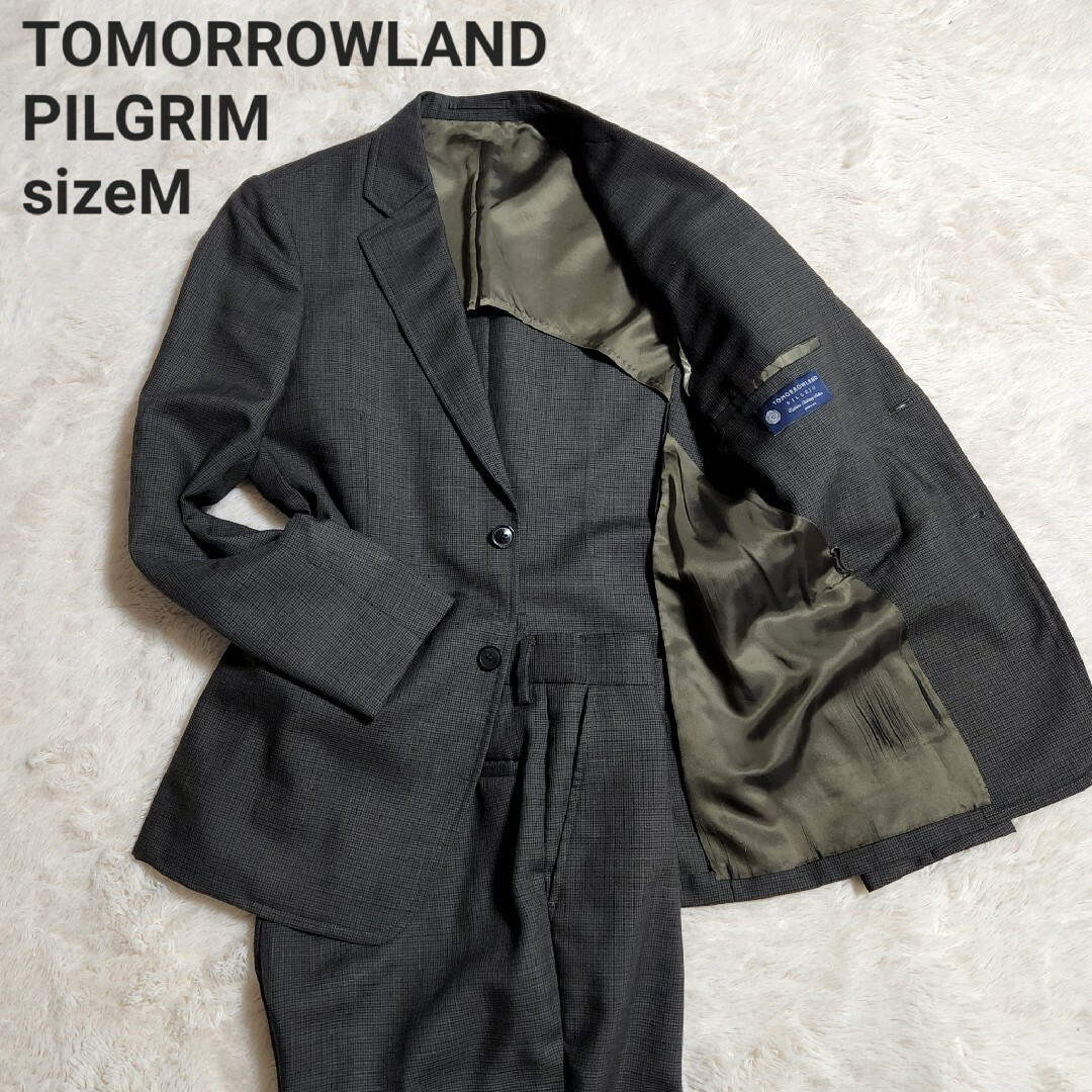TOMORROWLAND(トゥモローランド)のTOMORROWLAND PILGRIM モヘヤ混 チェック スーツセットアップ メンズのスーツ(セットアップ)の商品写真