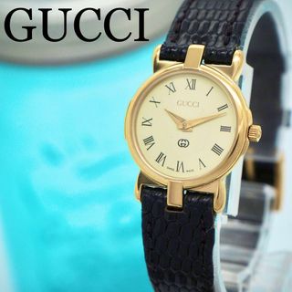 グッチ(Gucci)の256 GUCCI グッチ時計　レディース腕時計　ブラック　ゴールド　付属品付き(その他)