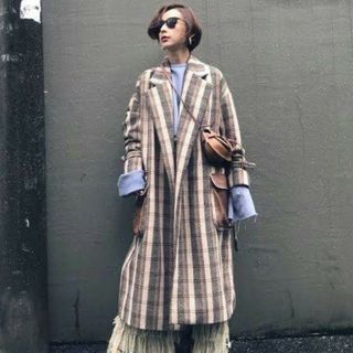 アメリヴィンテージ(Ameri VINTAGE)の極美品 希少 AMERI POCKET LEATHER COAT ラムレザー(トレンチコート)