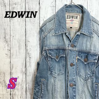 エドウィン(EDWIN)のEDWIN エドウィン　デニム　ジャケット　メンズ　レディース　小さめ　S(Gジャン/デニムジャケット)