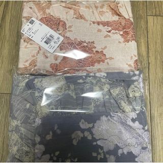 アクシーズファム(axes femme)のaxes femme レーシー花柄クッションカバー【ブルー、オレンジ】2色セット(クッションカバー)