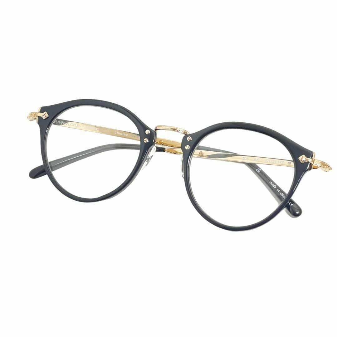 Oliver Peoples(オリバーピープルズ)の【新品◆名作◆オプテックジャパン期】オリバーピープルズ OP-505雅 BK黒金 メンズのファッション小物(サングラス/メガネ)の商品写真