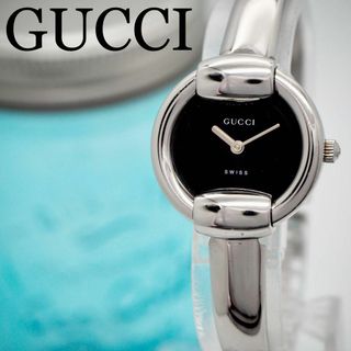 グッチ(Gucci)の133 GUCCI グッチ時計　レディース腕時計　ブラック　シルバー　バングル(その他)