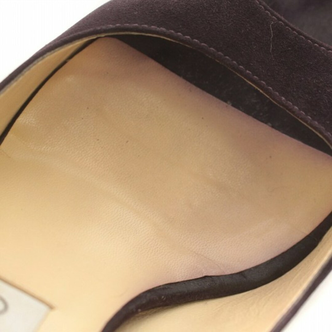 JIMMY CHOO(ジミーチュウ)のジミーチュウ パンプス ハイヒール オープントゥ スエード 26.5cm 紫 レディースの靴/シューズ(ハイヒール/パンプス)の商品写真