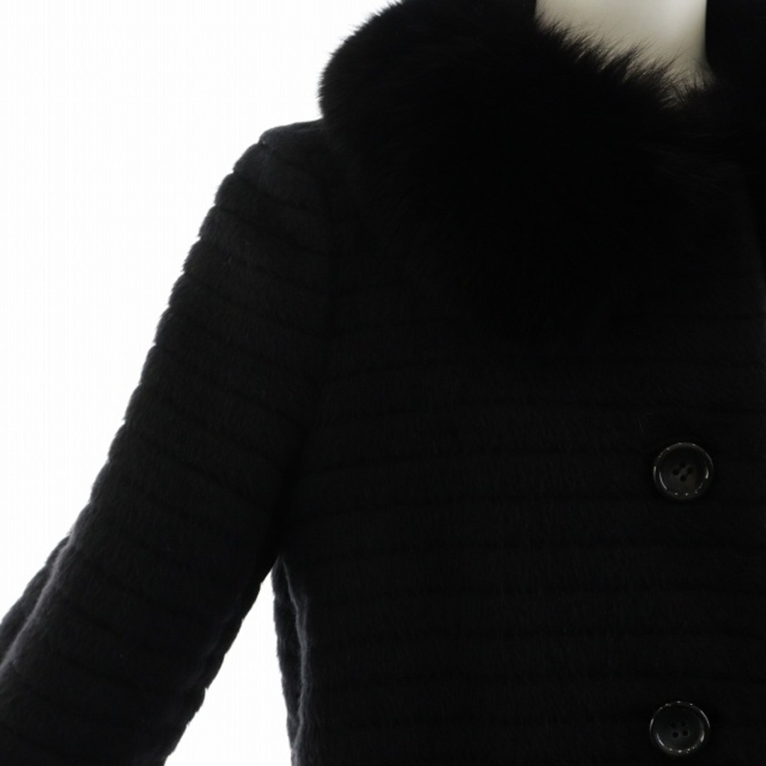 ANAYI(アナイ)のアナイ ミドルコート ウール フォックスファー シングル 38 M 黒 ブラック レディースのジャケット/アウター(その他)の商品写真