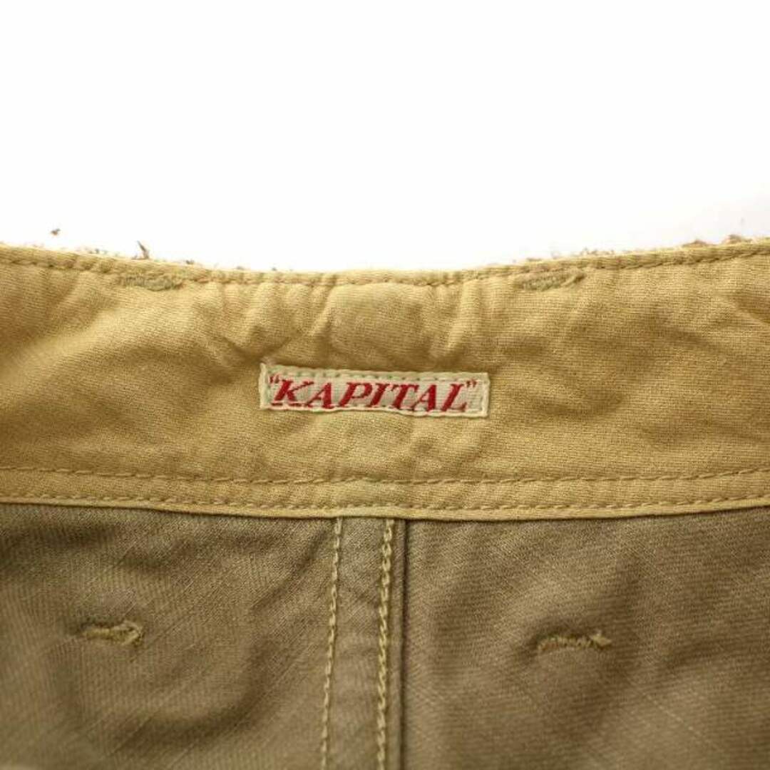 KAPITAL(キャピタル)のキャピタル ピエロパンツ テーパードパンツ フロントボタン 麻 1 S カーキ メンズのパンツ(スラックス)の商品写真