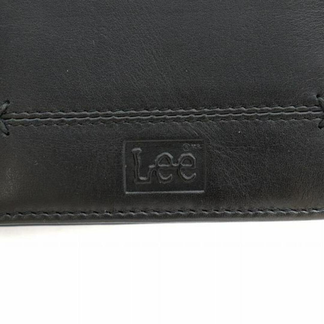 Lee(リー)のリー LEE 二つ折り財布 レザー ロゴ型押し 牛革 レザー黒 ブラック /AQ メンズのファッション小物(折り財布)の商品写真