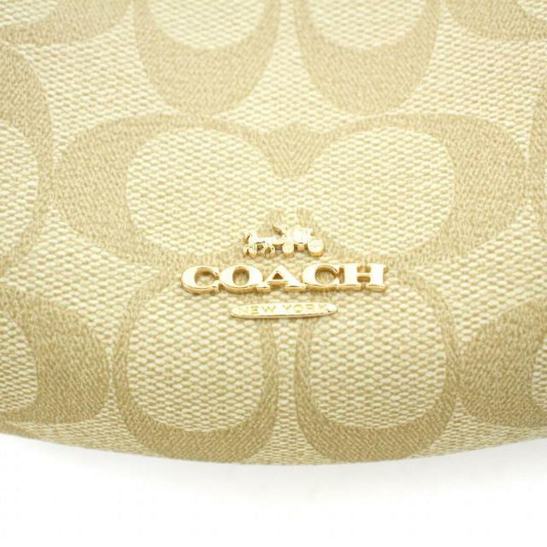 COACH(コーチ)のコーチ コインケース 小銭入れ がま口ポーチ シグネチャー PVC ベージュ レディースのファッション小物(コインケース)の商品写真