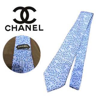 シャネル(CHANEL)の【CHANEL】イタリア製　ココマーク　花柄ネクタイ【シャネル】(ネクタイ)