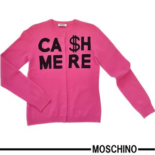 モスキーノ(MOSCHINO)の新品モスキーノMOSCHINOカシミヤセーター ピンク  #40(カーディガン)