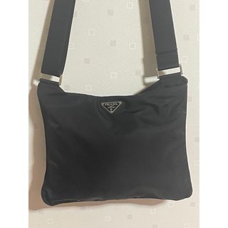 プラダ(PRADA)の美品★ プラダ PRADA テスート ナイロン ショルダーバッグ ブラック(ショルダーバッグ)